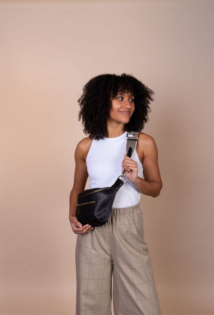Drew Bum Bag soft grain leathe Black