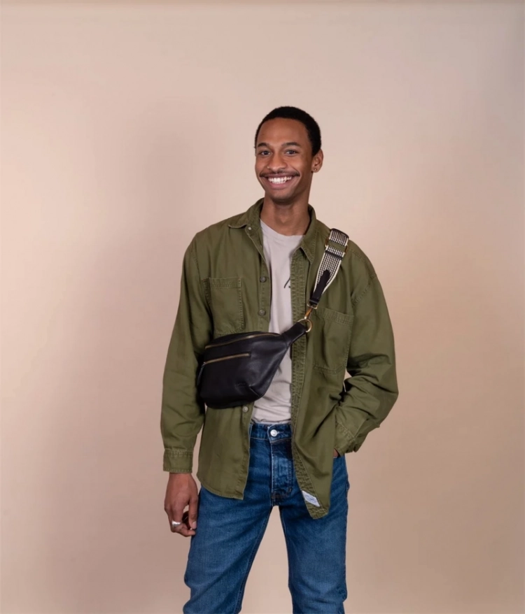 Drew Bum Bag soft grain leathe Black