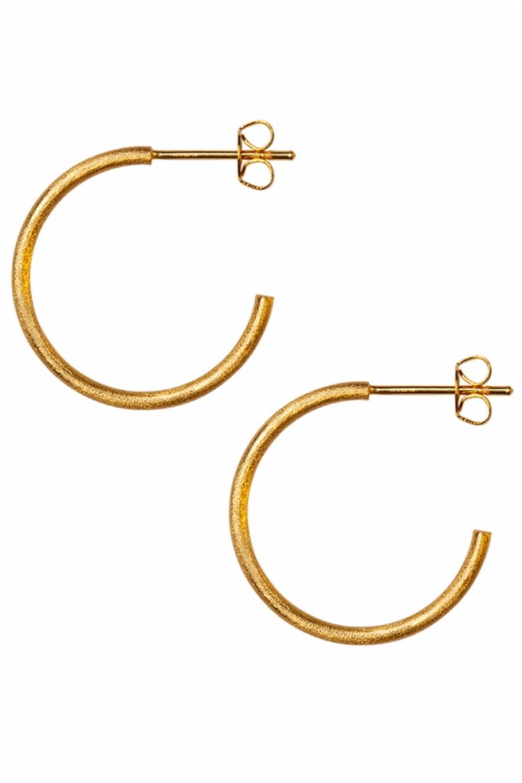Non Hoops Medium Pair Gold Plated