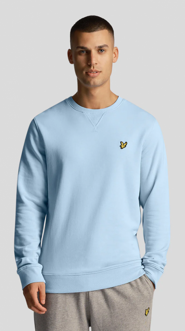 Crewneck sweater W487-Ligth Blue