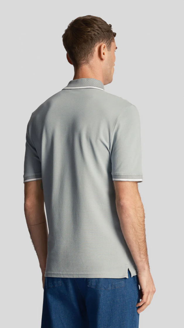 Tipped polo shirt X164-Slate Blue