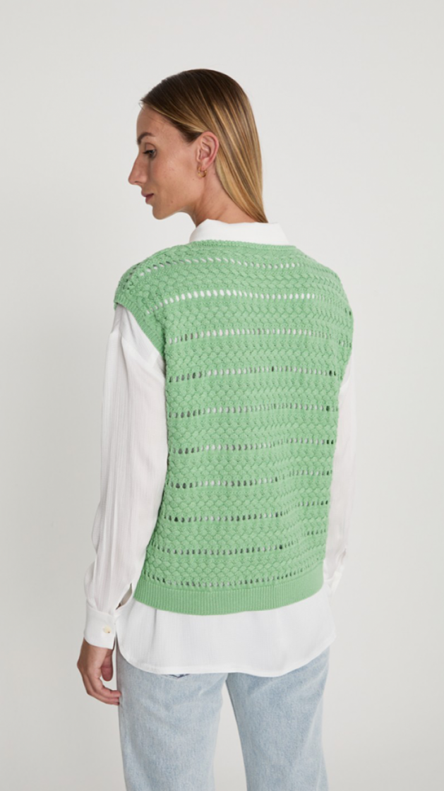 Fantasy knitted vest 033106-Quiet Gr
