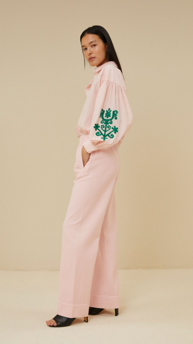 Mees twill pant Light Pink