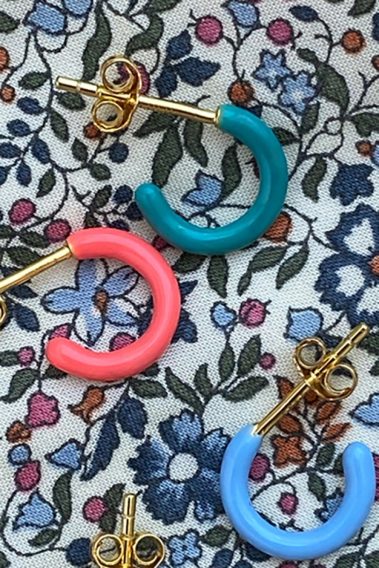 Color Hoop 1Pcs-Enamel Coral