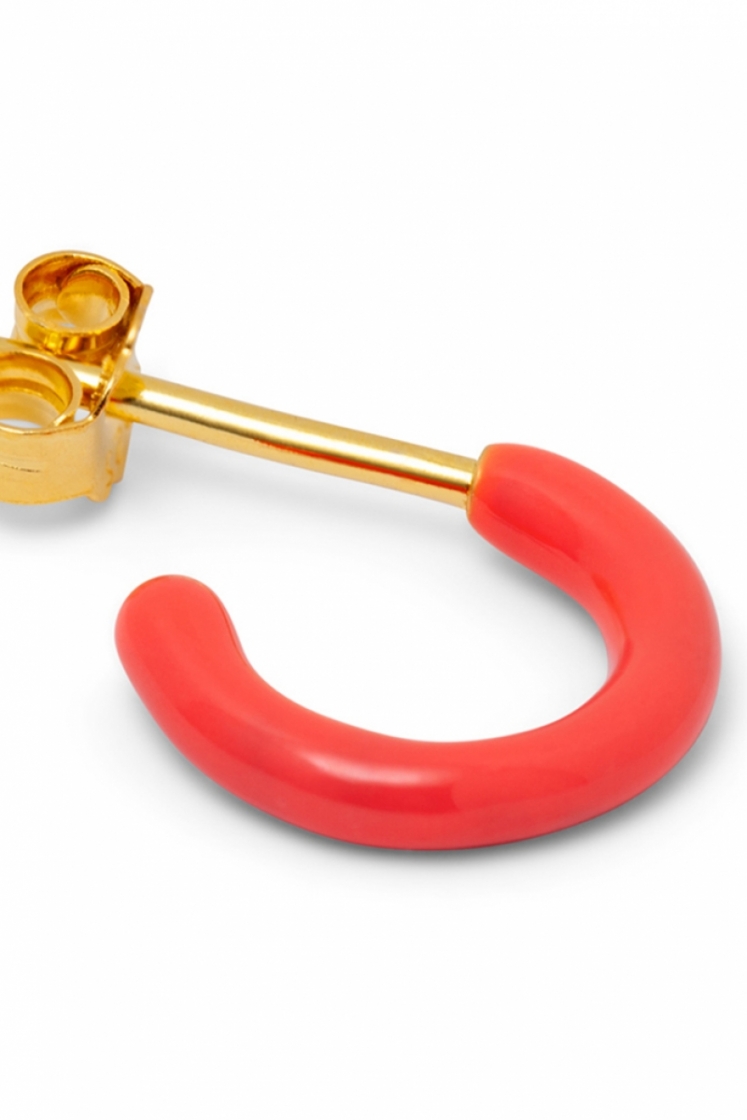 Color Hoop 1Pcs-Enamel Coral