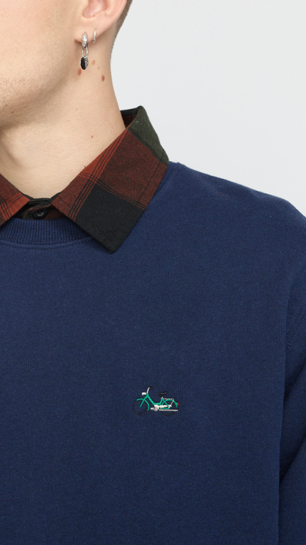 Application sweatshirt Navy-melange