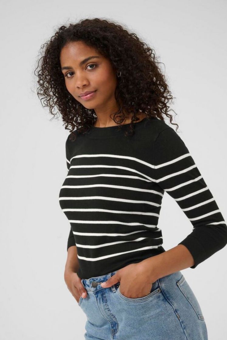 KAlizza boatneck pull 107843-Black w 