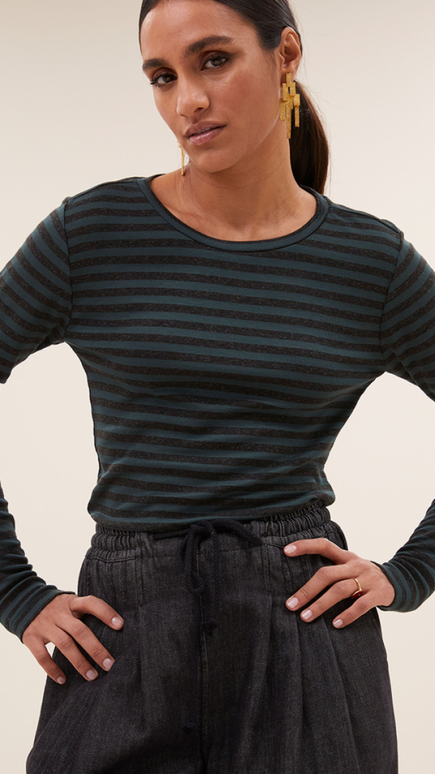 Basic ls melange stirpe top 475-Dried basil