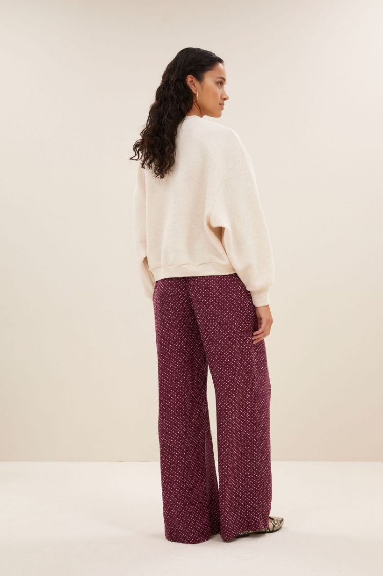 Bibi patchwork sweater 826-Oyster mele