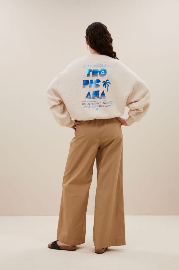 Bibi dancing melee sweater 826-Oyster mele
