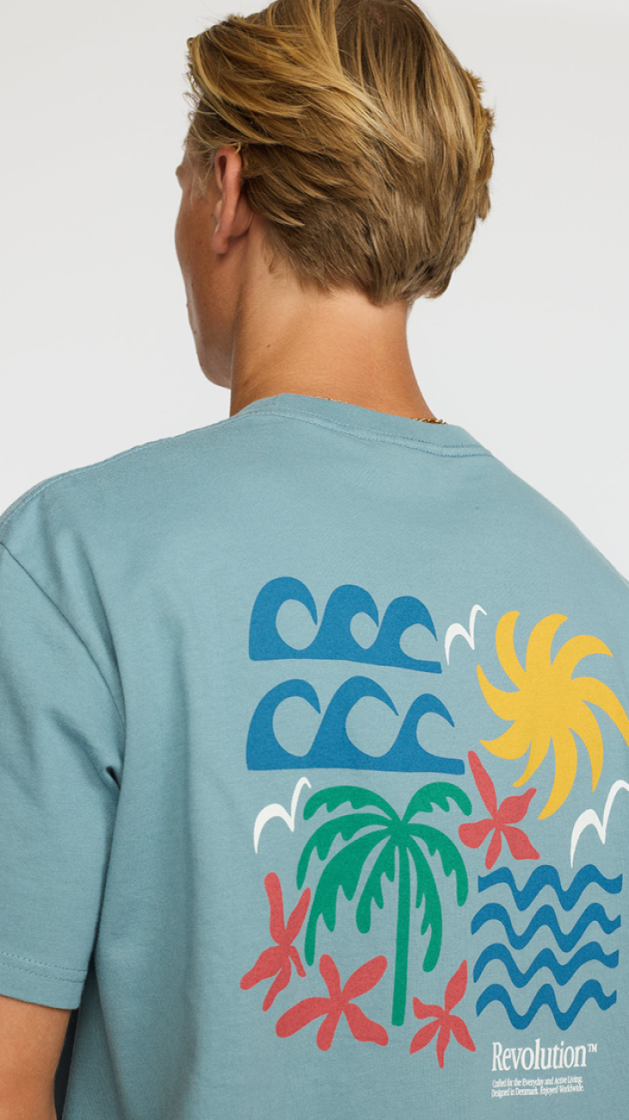 Printed t-shirt Blue