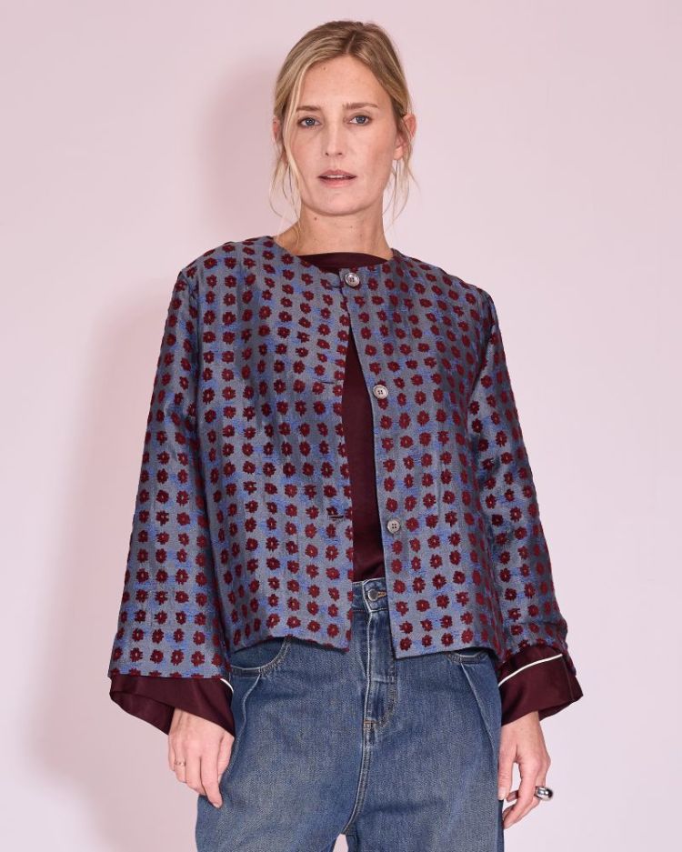 JACQUES 354-Burgundy Fl
