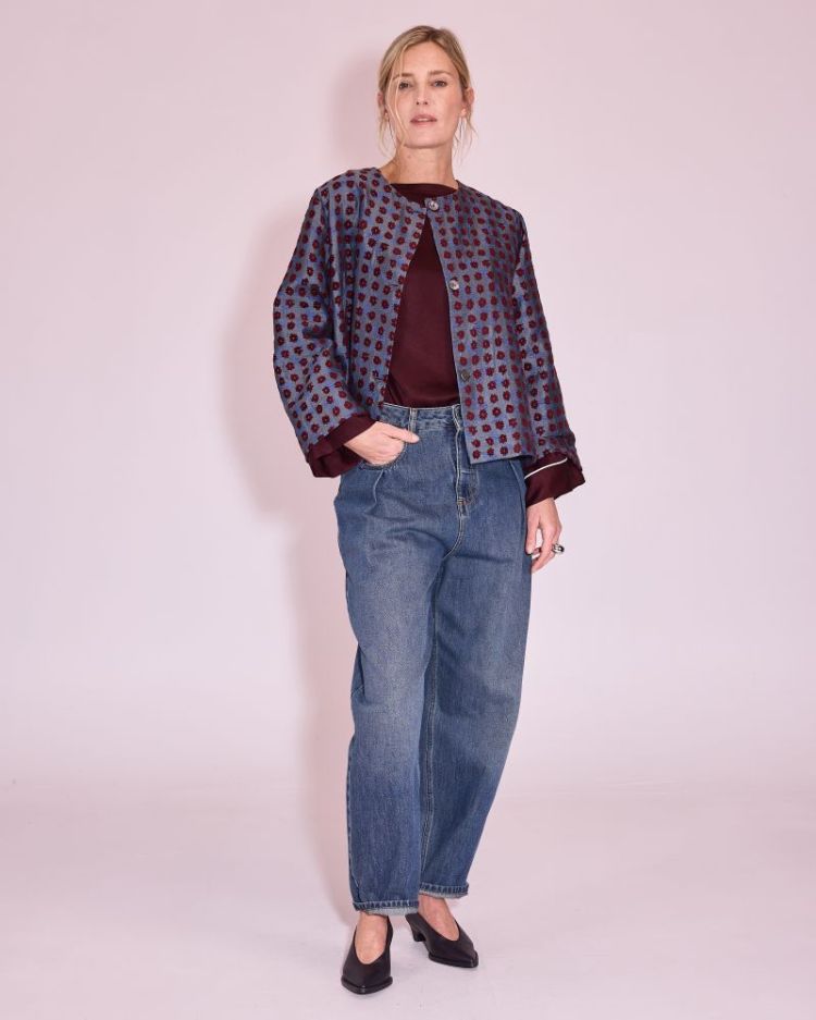 JACQUES 354-Burgundy Fl