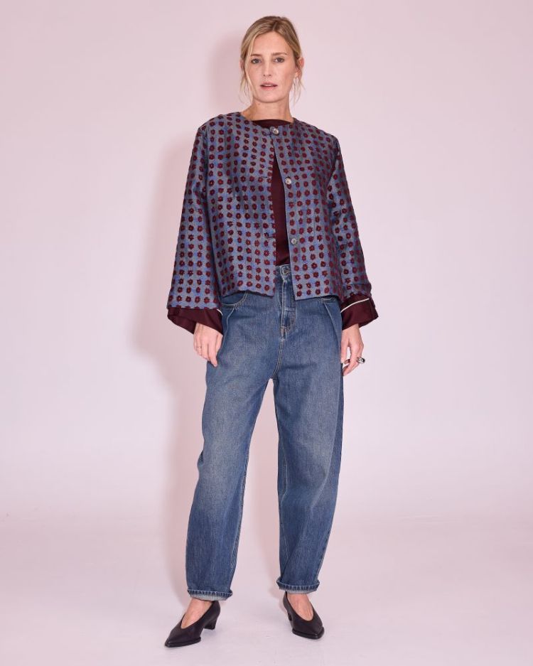 JACQUES 354-Burgundy Fl