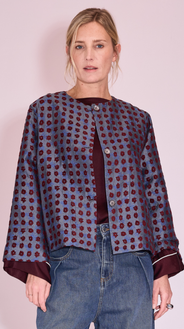 JACQUES 354-Burgundy Fl