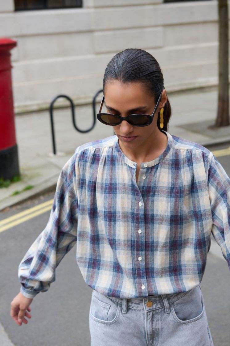 Jagger Tokyo Check Blouse 1617-Tokyo Chec