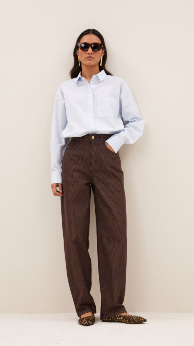Lew Stripe Jeans 1704-Copper Str