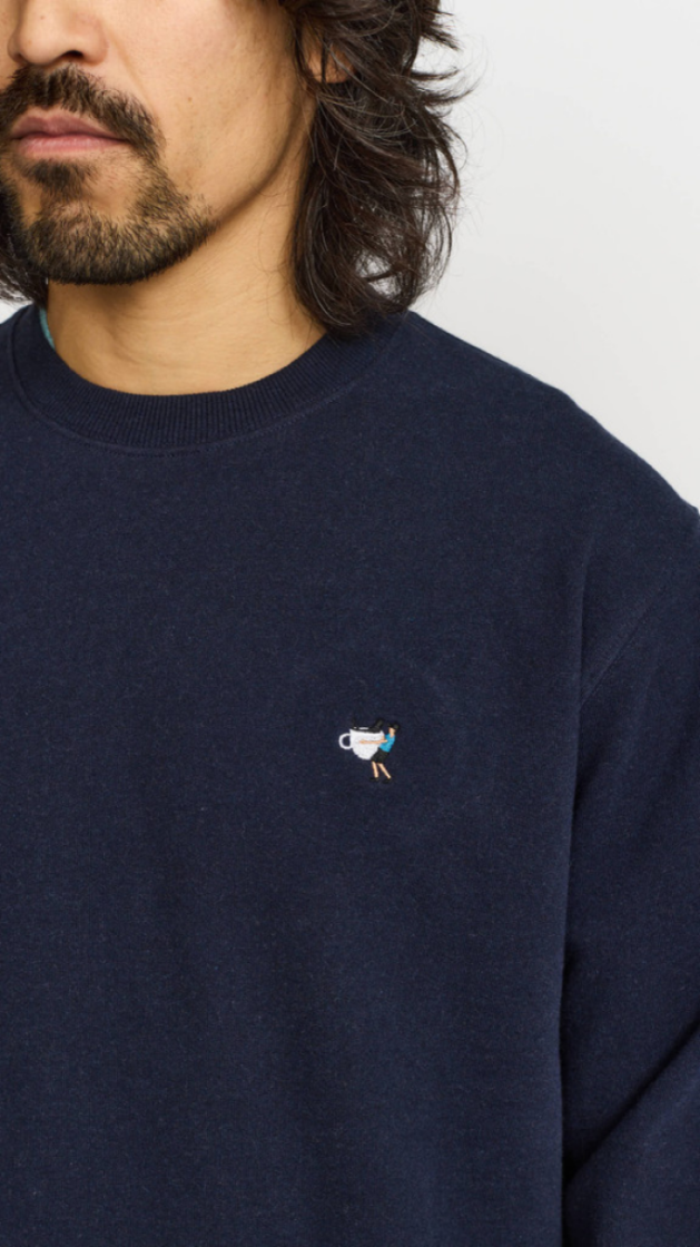 Application Sweatshirt Navy-mel