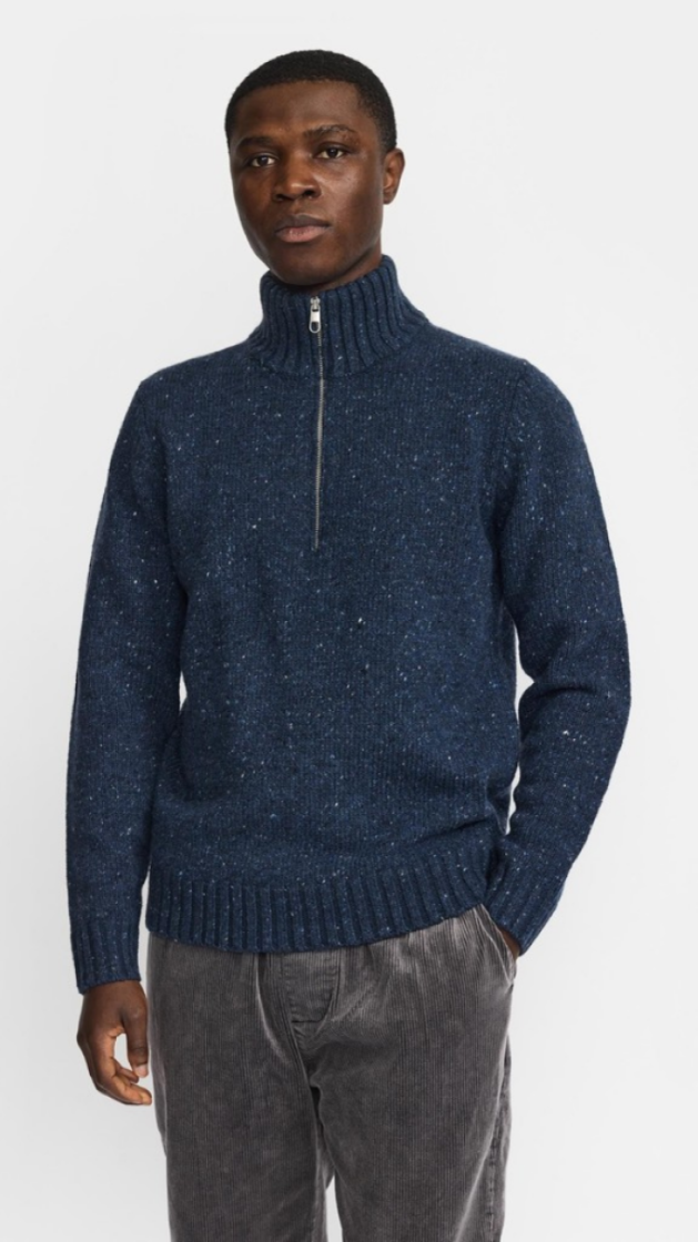 Half-Zip Knit Navy