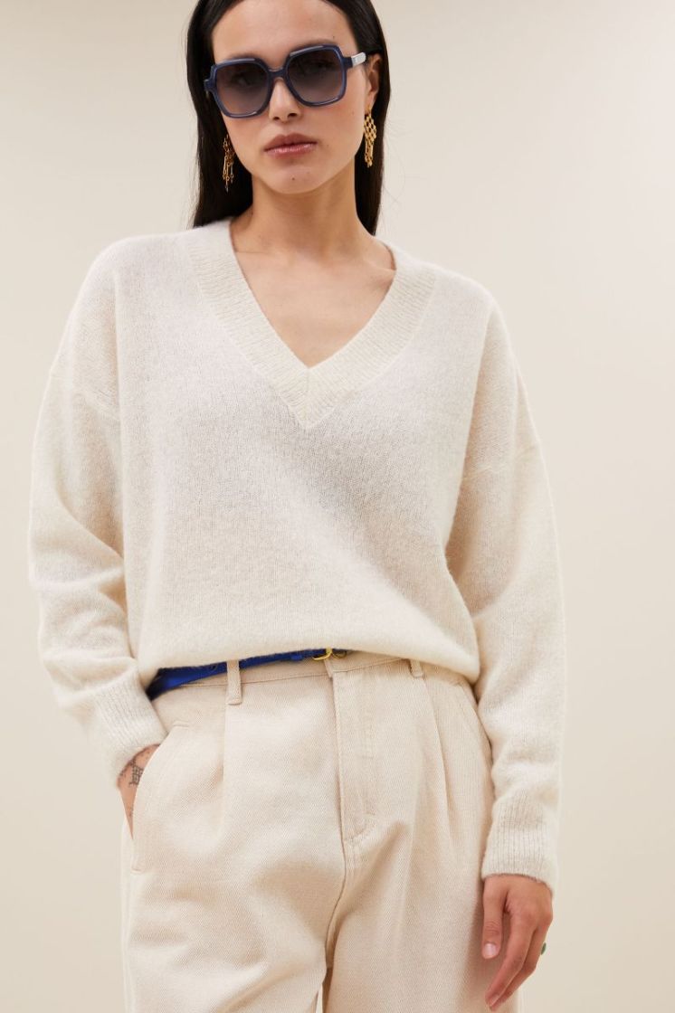 Isja Fine Pullover 010-off white