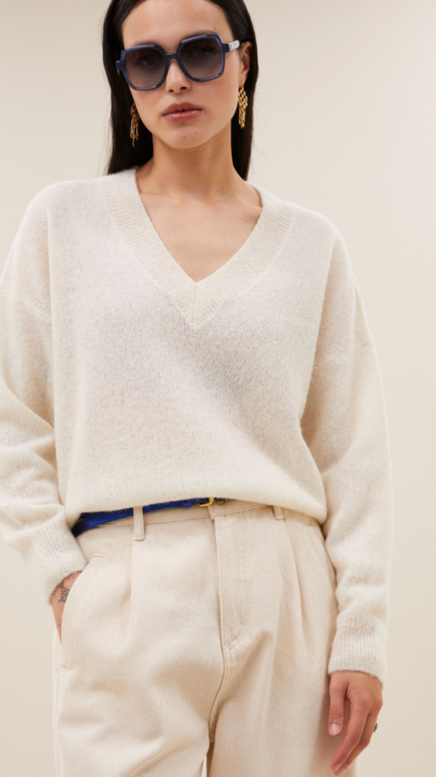 Isja Fine Pullover 010-off white
